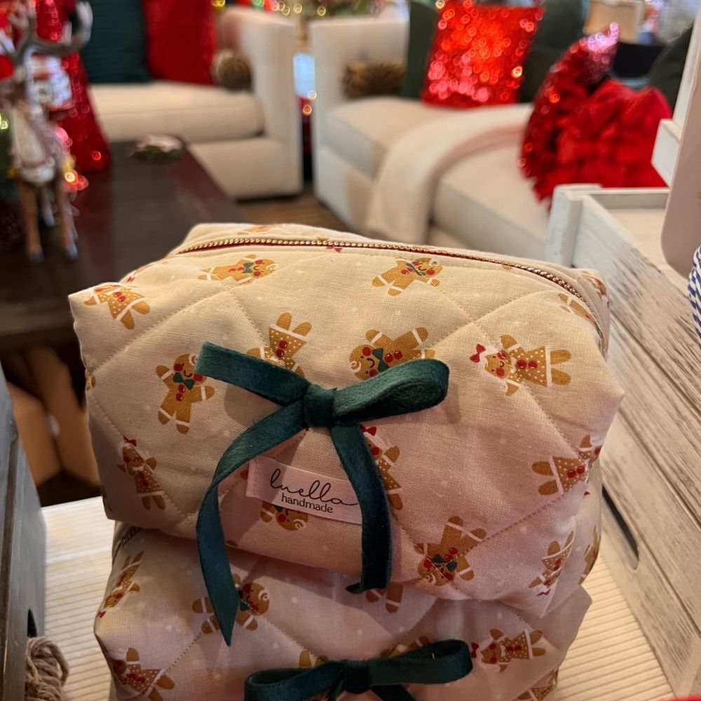 Gingerbread Cosmetic Bag - Cream